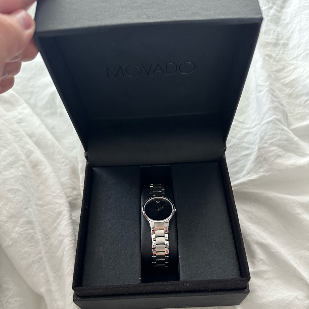 MOVADO silver watch. Used once.